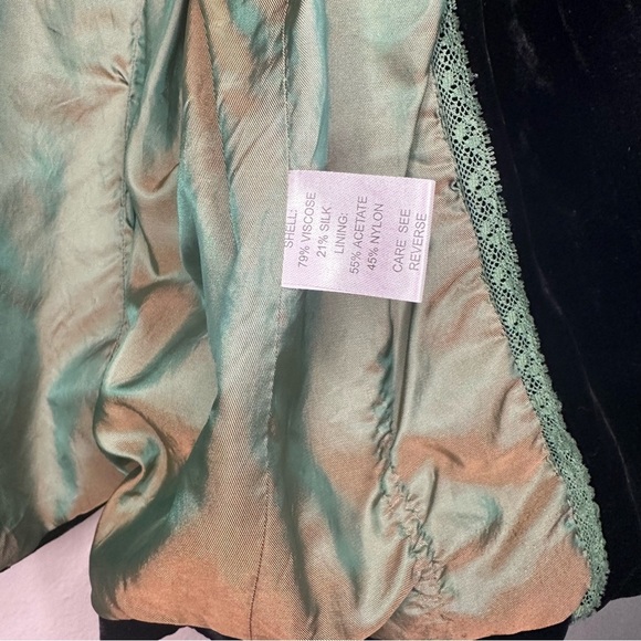 Seven Brand Black Velvet Blazer Sz14/16 - Picture 4 of 5